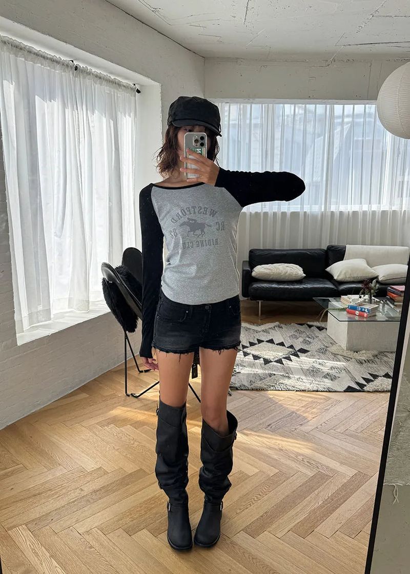 DEEP BLACK DENIM SHORTS (S-L)
