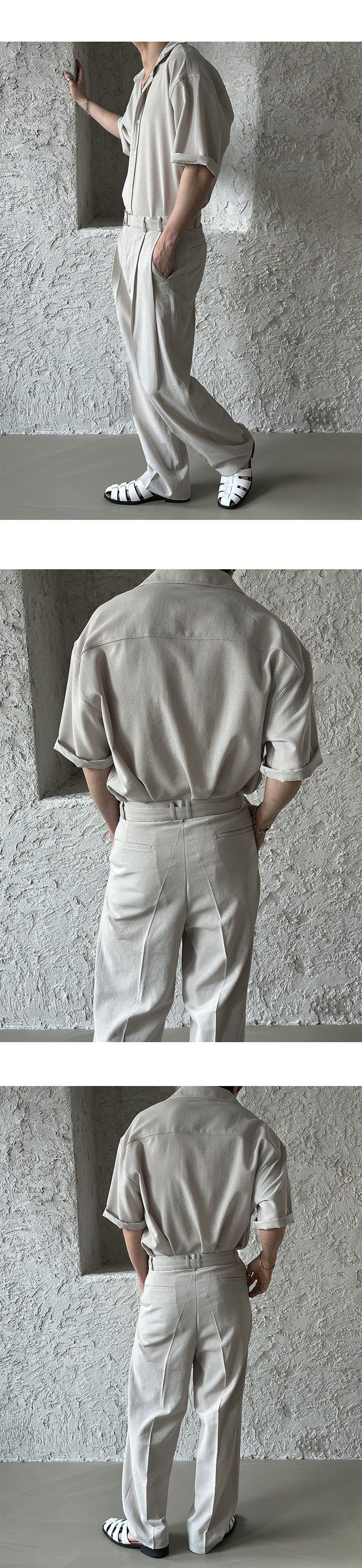 [SET UP가능] Minimal half shirts(3color)