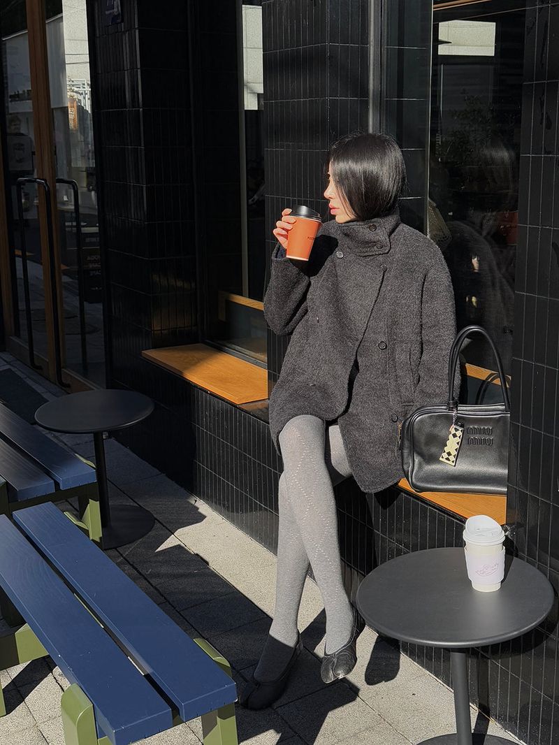 [MADE] KYLIE WOOL ALPACA HANDMADE HALF DOUBLE COAT
