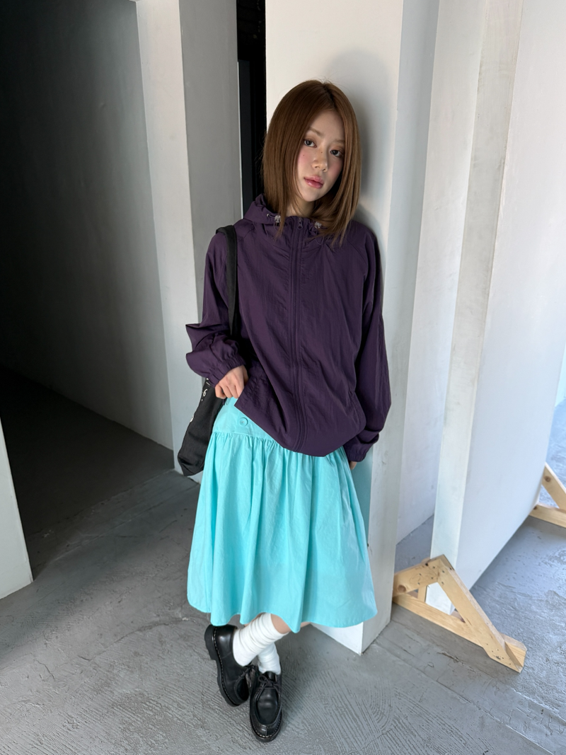 side button midi skirt