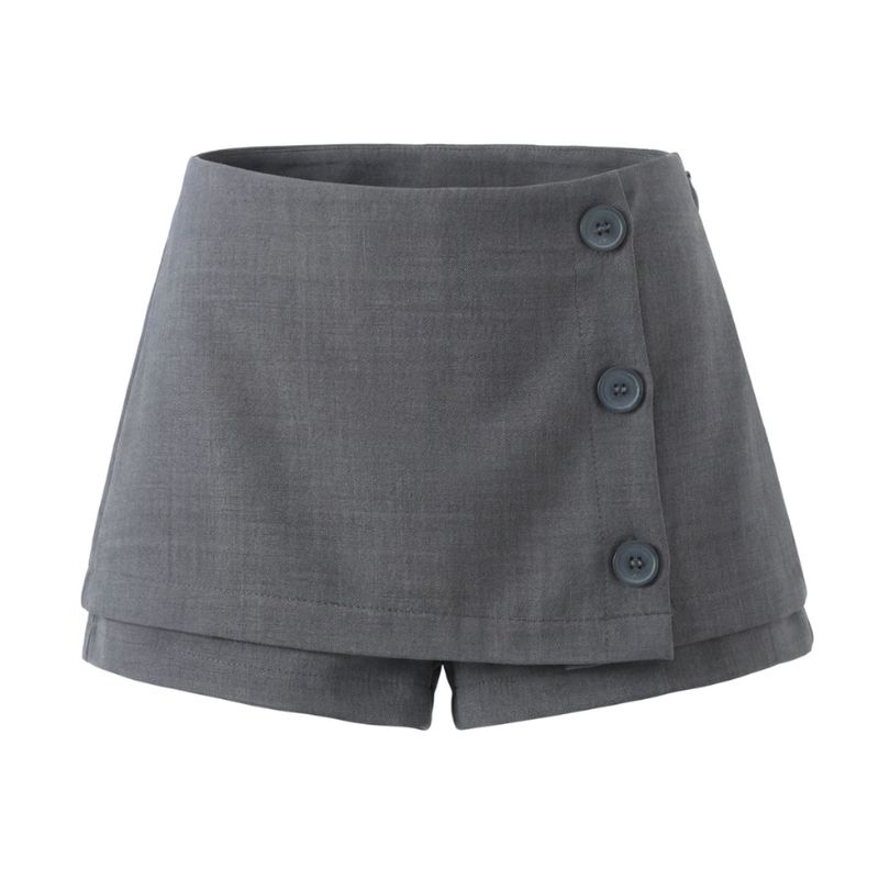 Oria Button Wrap Skort