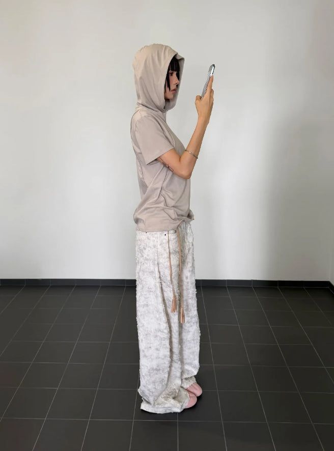 CURVE HOODED HALF TEE