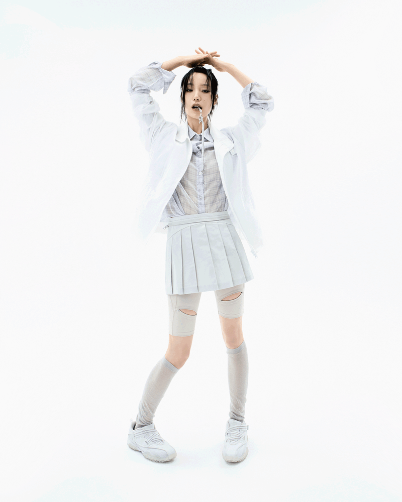 Layered Sheer Blouson / Off White