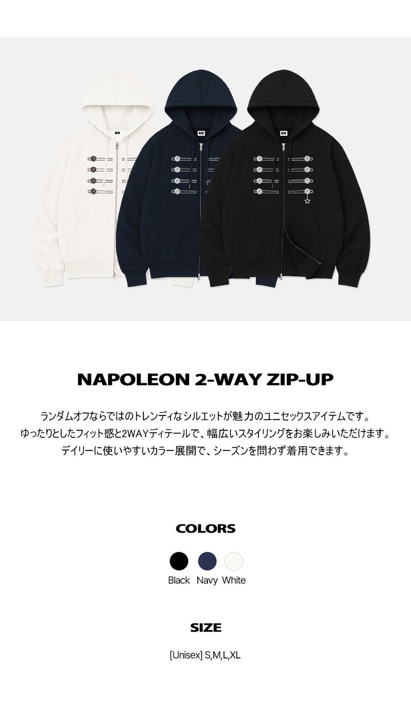 NAPOLEON 2-WAY ZIP-UP (3color)