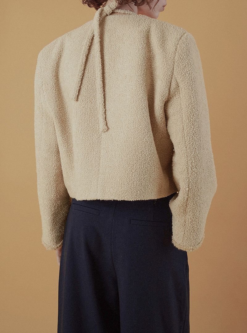Poem tweed jacket_beige