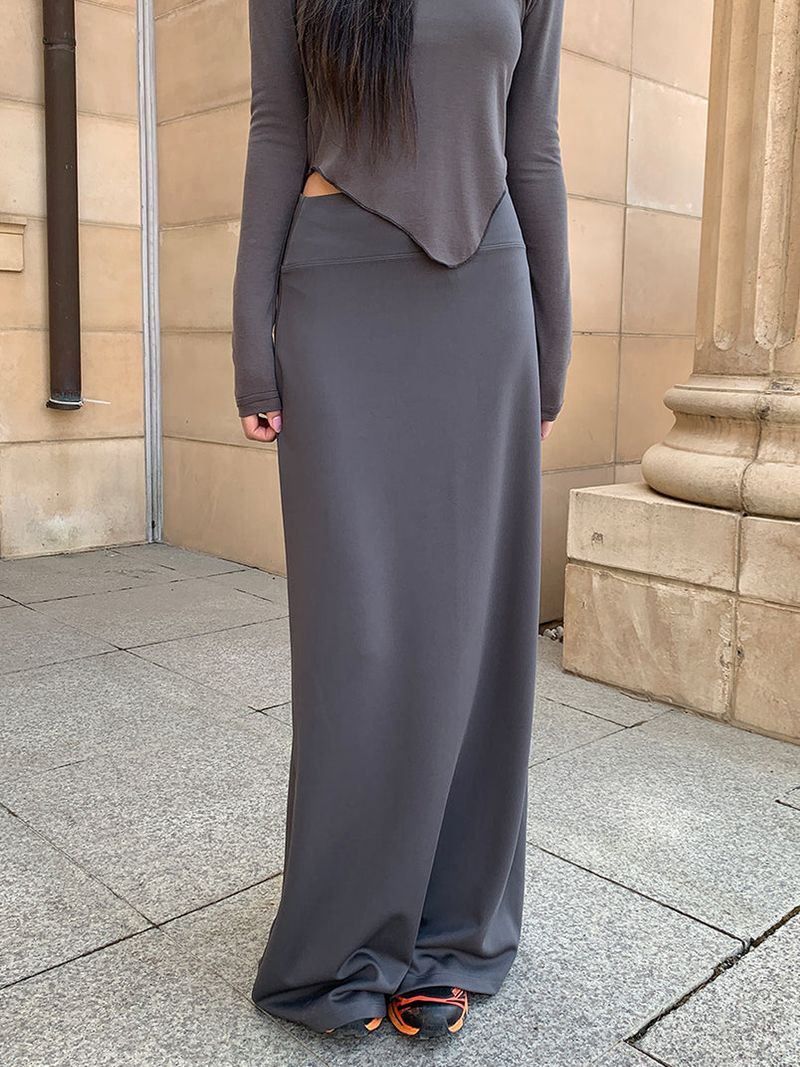 JERSEY LOOSE MAXI SKIRT (2C)