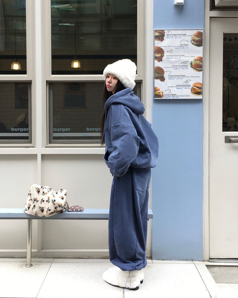 [BELLIDE MADE] Ritz, BACK RAISED PIGMENT WIDE TRAINING PANTS