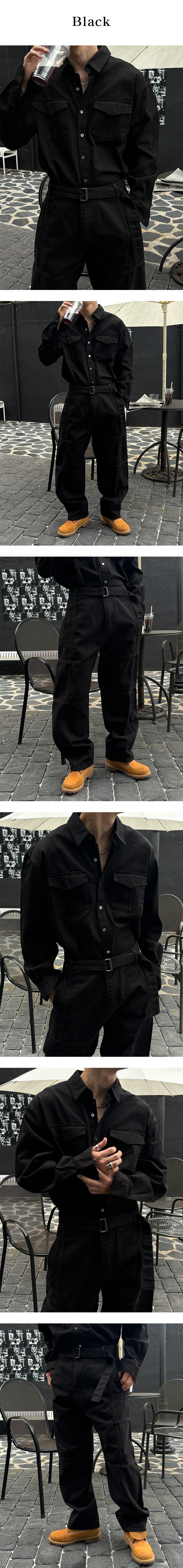  [SET UP가능] Stitch two pocket shirts(2color)