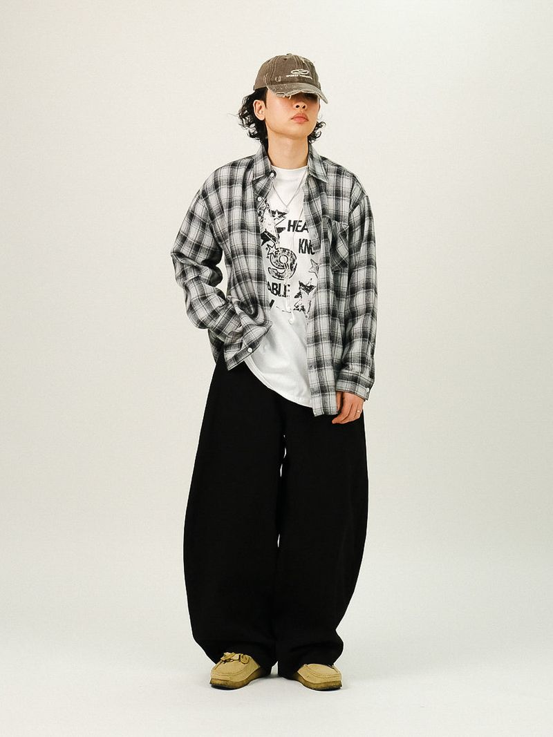 DE Back Point Wide Balloon Pants