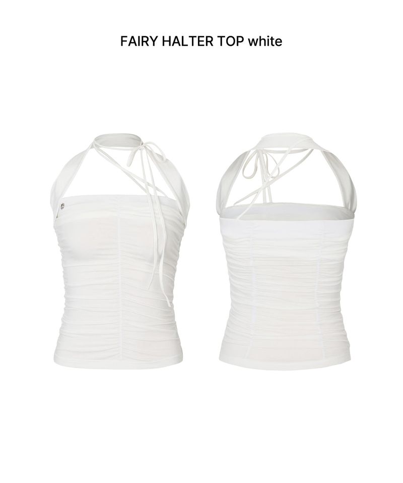 FAIRY HALTER TOP white