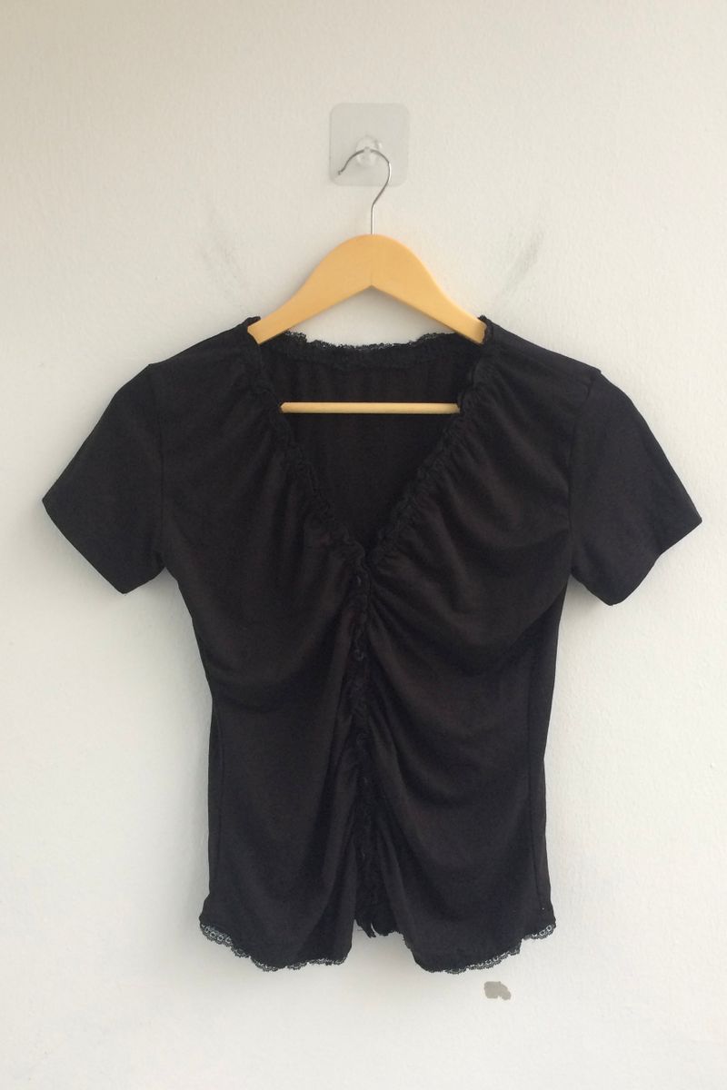vintage shirring button t