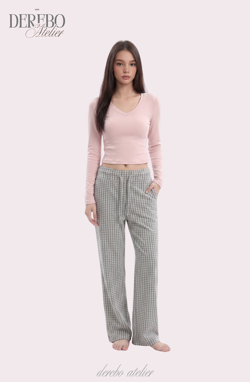 mood check cotton banding casual pants (REGULAR TYPE)
