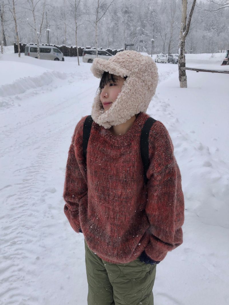 Fable snow melange knit