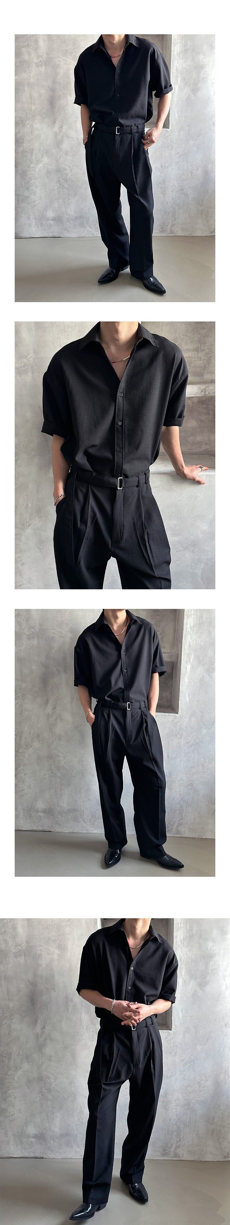 [SET UP가능] Minimal belt slacks(3color)