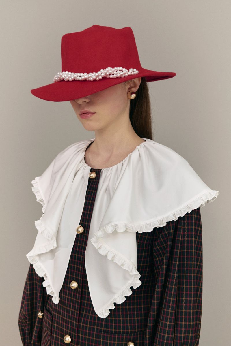 Collared check dress