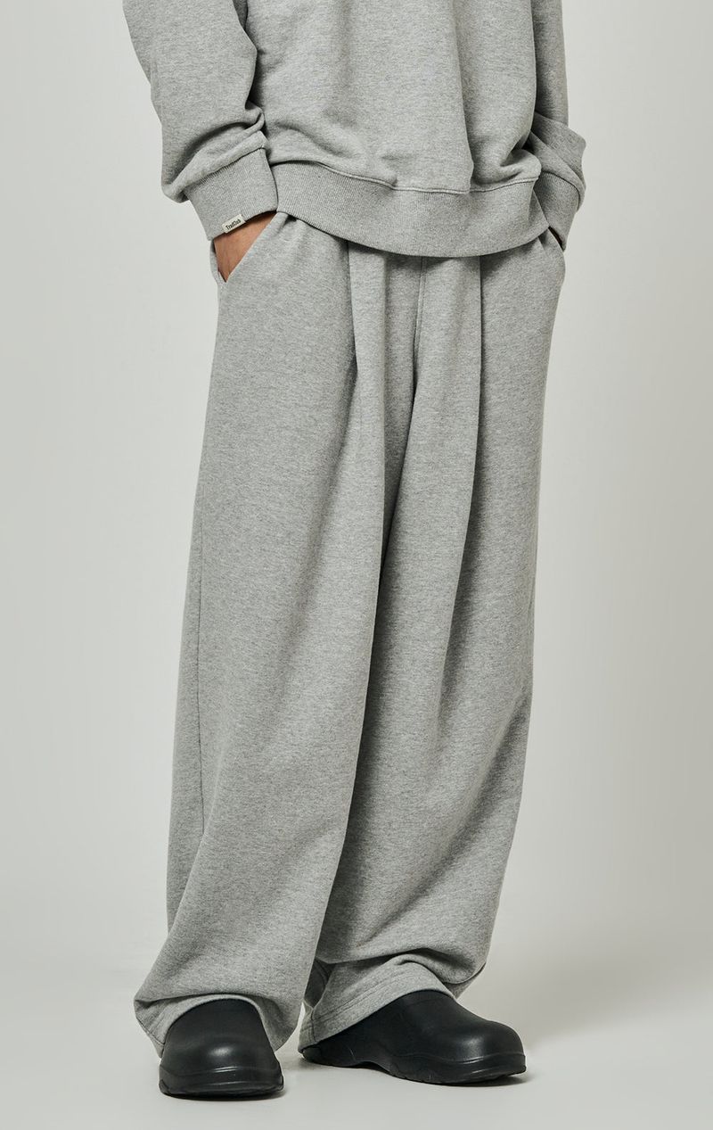 GLASGOW TUCK FLEECE WIDE PANTS