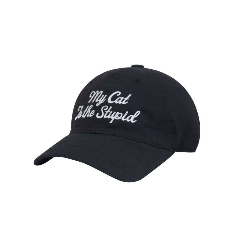 Human & Cat(ヒューマン&キャット)の「STUPID CAT BALL CAP_BLACK(Hats)」