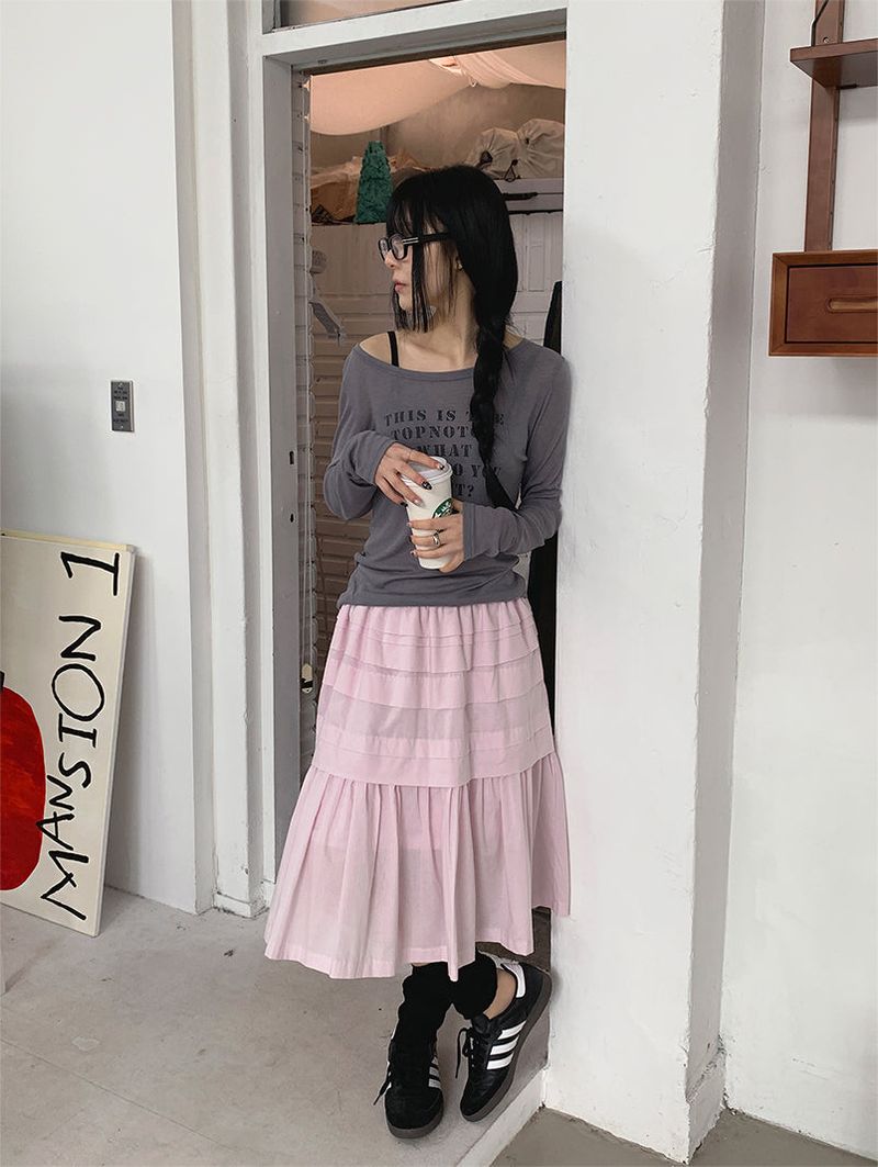 MILKY FRILL SKIRT (3C)