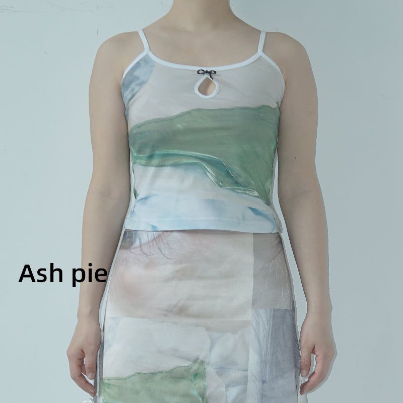 Ash pie（アッシュパイ）の「Printed suspenders（Tops）」