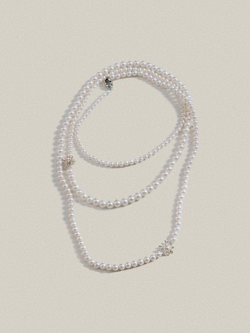 partez(パルテ)の「Sea Sparkle Long Pearl Necklace(Accessories)」