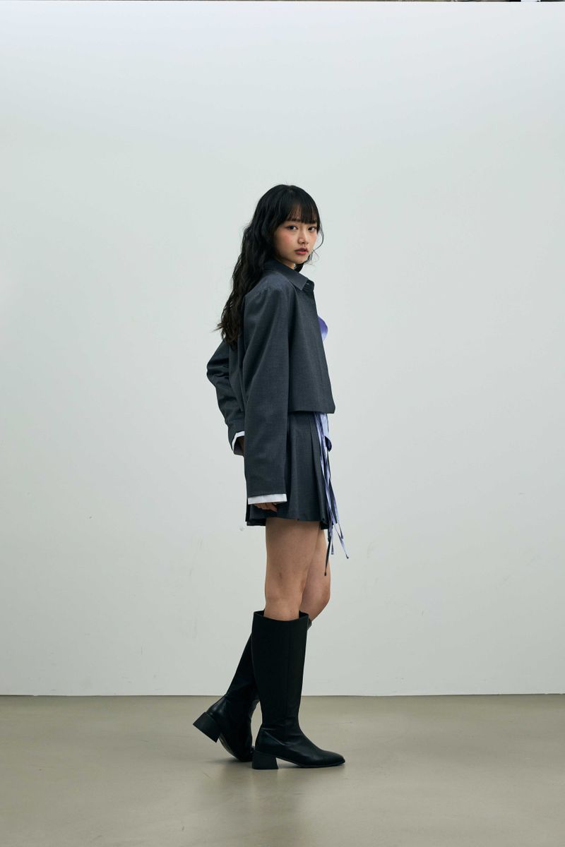 MILD CROP BLAZER / CHARCOAL