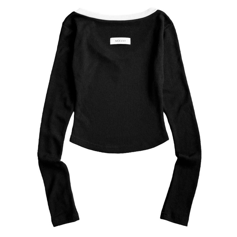 BINDING TRACK LINE V-NECK T (3color)