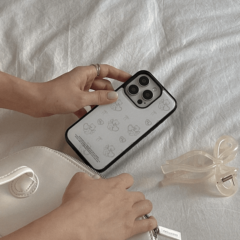 mademoment（メイドモーマン）の「[Mademoment]ヴィンテージハートベアデザインアイフォンエポキシーケース（スマホグッズ/小物）」