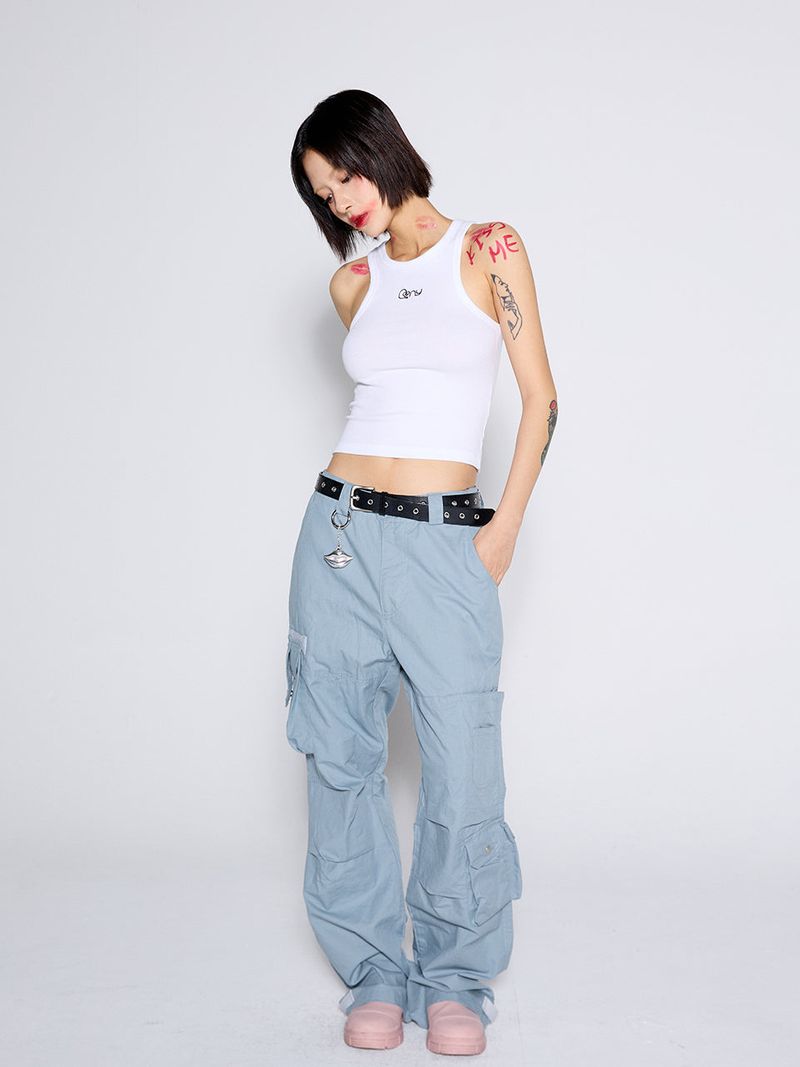 MULTI POCKET PANTS / SKY BLUE