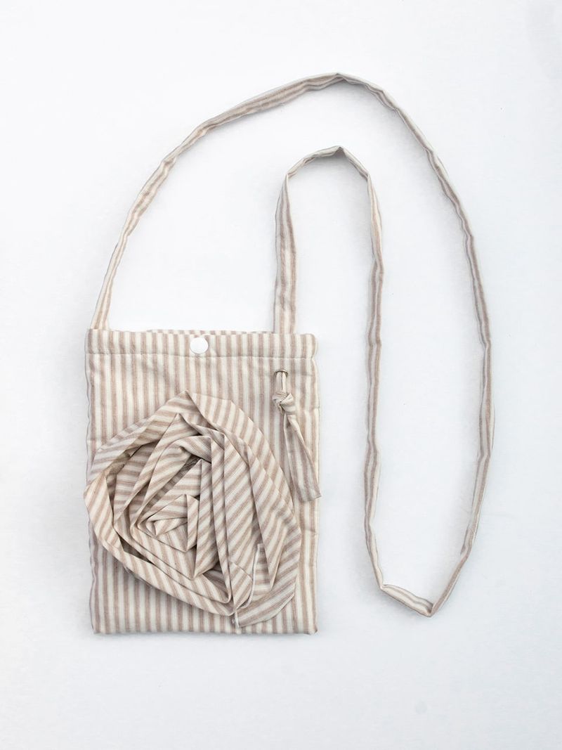 Rose Stripe Bag - Brown