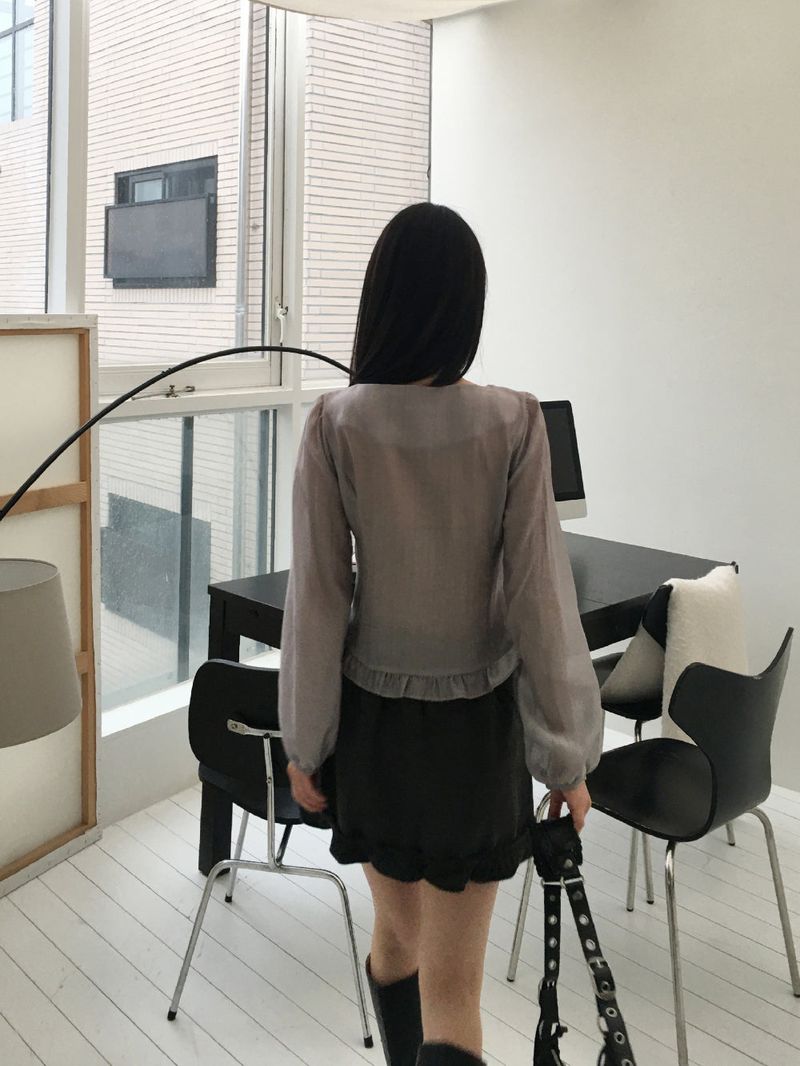 First love tie blouse