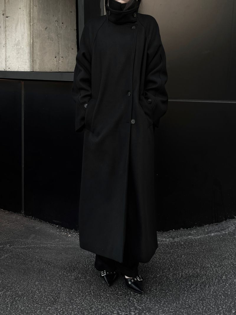 city high neck long coat (2color)