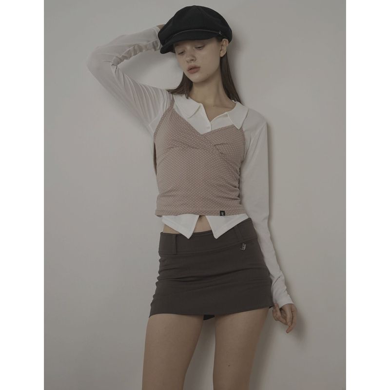 DOT CAMISOLE-BEIGE