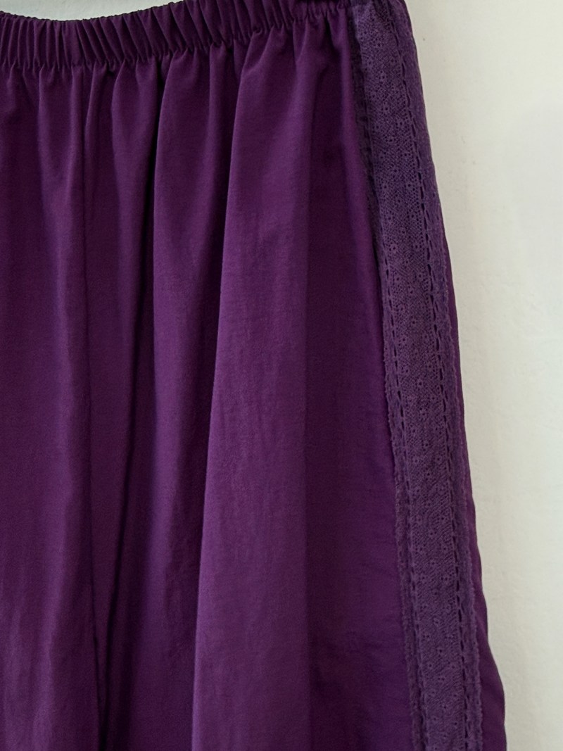 side lace nylon pants