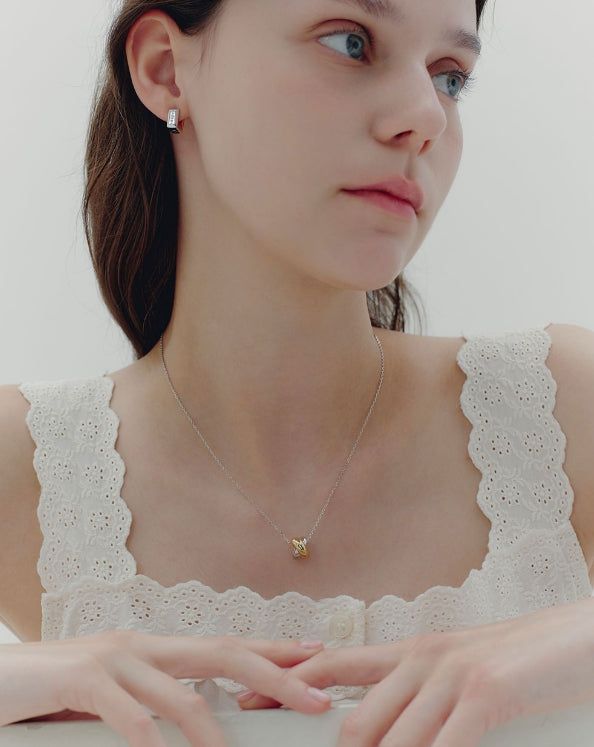 hyeres lor（イエール・ロール）の「26SS★ [Premium Plating] Soubni AB(C) Twist Necklace M（Accessories）」