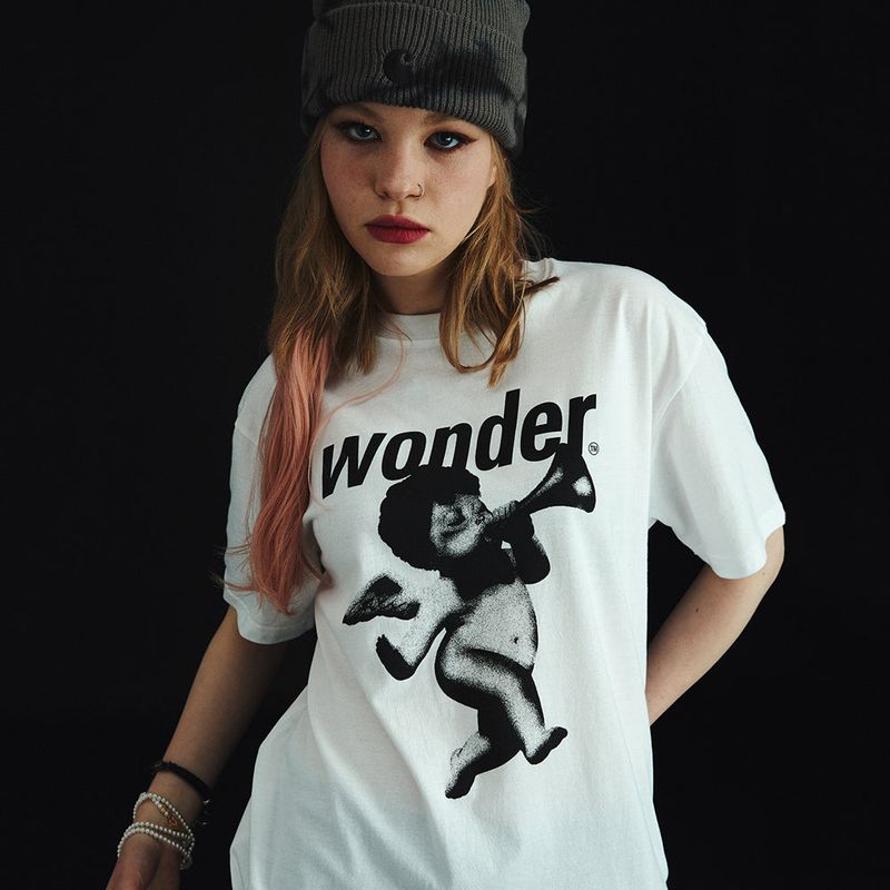 wonder visitor（ワンダービジター）の「Mono-Punk Angel overfit T-Shirt（Tops）」