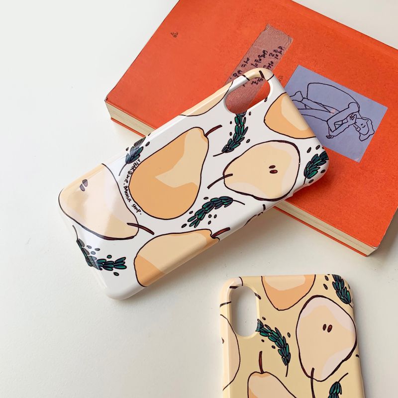 BANASIL SHOP(バナシルショップ)の「A Pear White (Galaxy) Glossy Hard Case(Smartphone Accessories)」