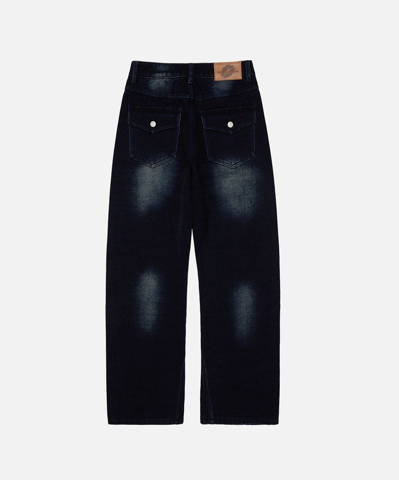 DEEP WINTER BRUSHED DENIM PANTS / BLUE