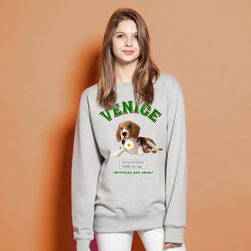 600D-027 VENICE DOG LAYERED SWEAT SHIRTS
