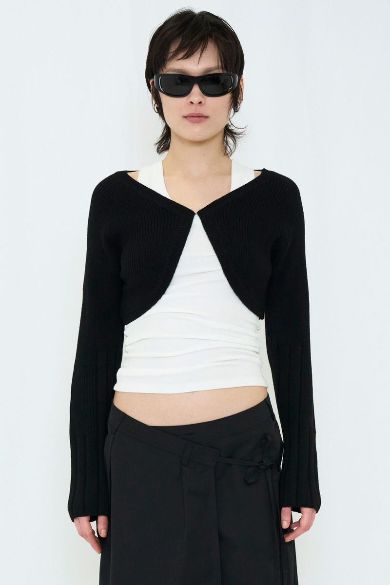 KNIT BOLERO CARDIGAN