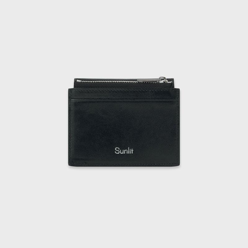 Sunlit Zipper Card Case (Black)