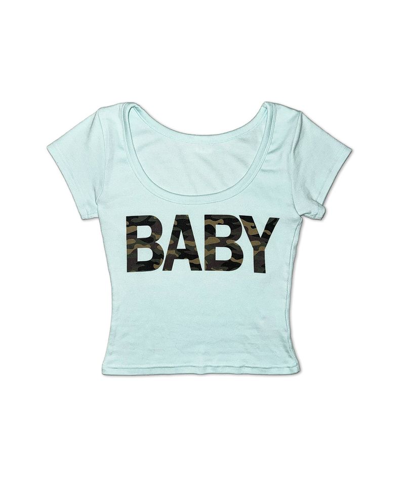 minty camo baby tee (5colors)