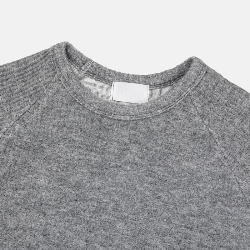 Fleece ribbed slim long sleeve tee