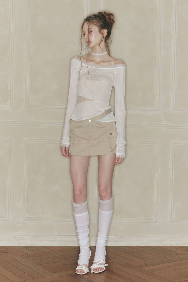 LACE BOATNECK TOP white