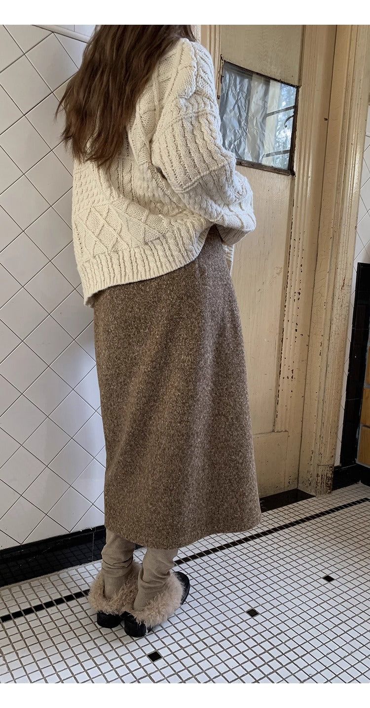 Wool Flow Warm Knit Cardigan