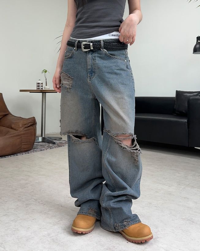 Alp Dusty Damage Denim Pants