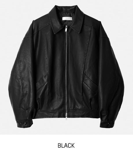 Onta cut leather bomber jacket