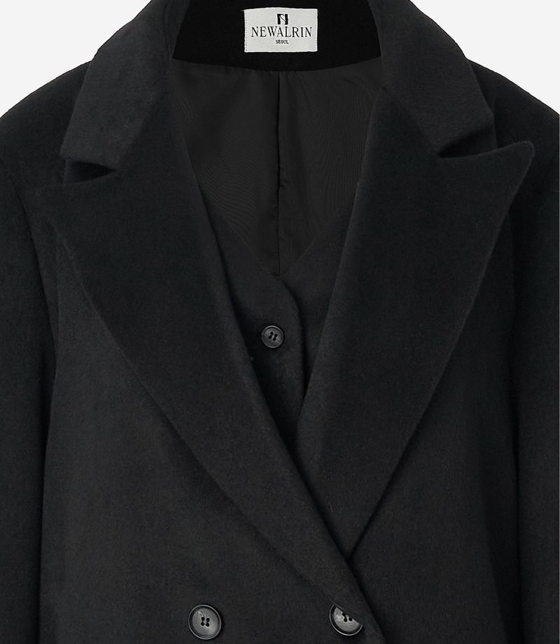 NEWALRIN Classic Long Wool Coat & Vest Set