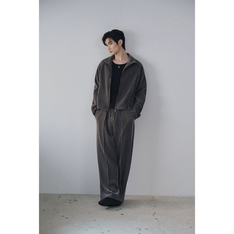 Velvet corduroy line pants(Charcoal)