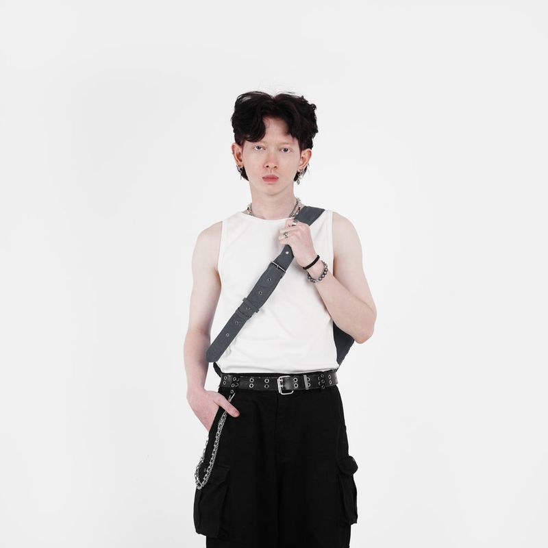 HIERARCHY STUDIOS TMTNW - Dark Grey Moon Nylon Bag