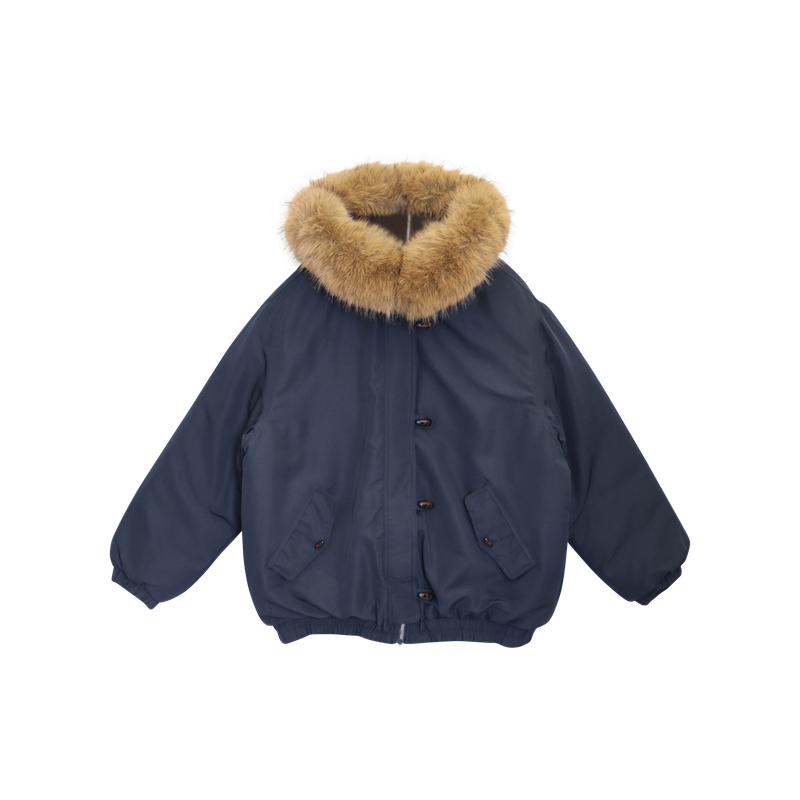 WINTER FUR HOODED PUFFER JACKET